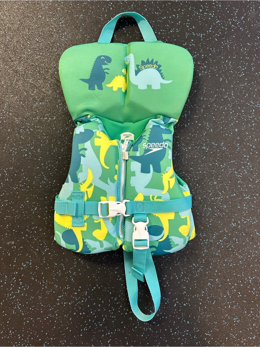 Speedo Kids Teal & Yellow Dinosaur Swim Vest